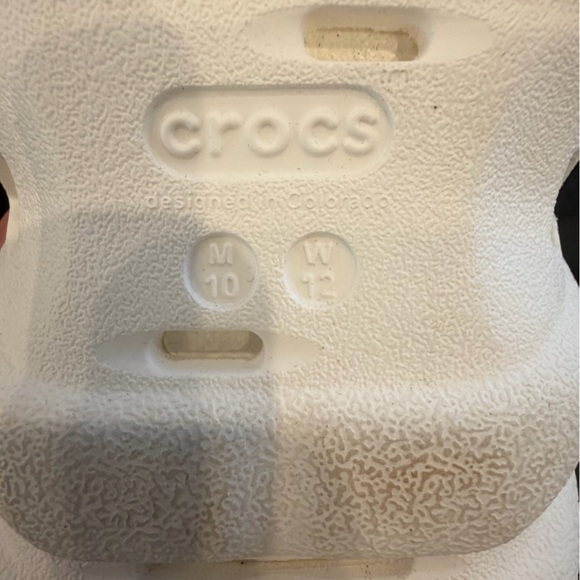 CROCS White Crocs Clogs – Men’s US 10 (Worn 2x) - Picture 5 of 6